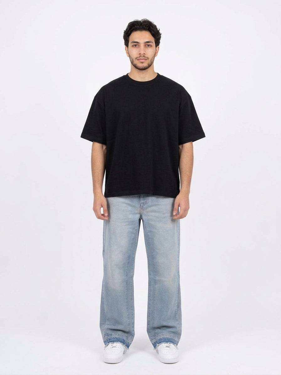 Vara Raw-Hem Oversized Denim